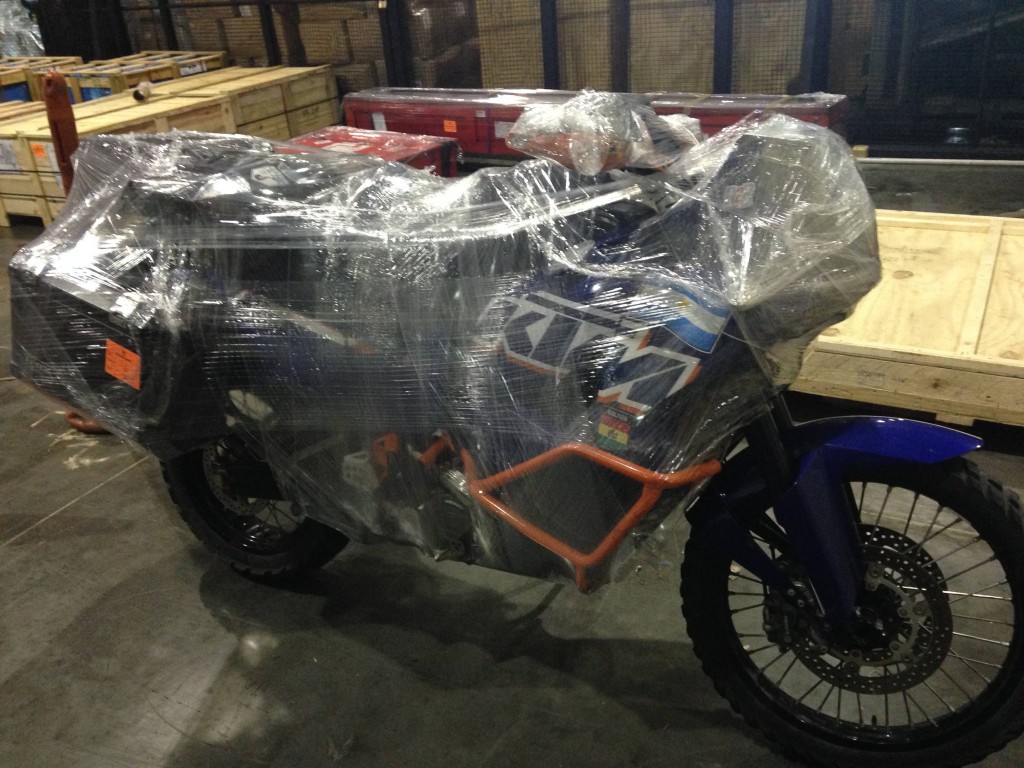 La moto lista para viajar